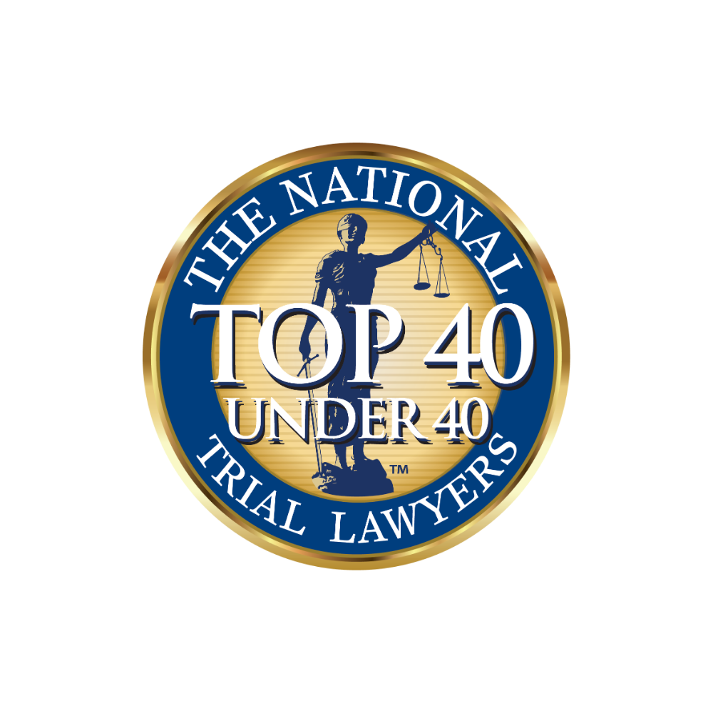 The National Trial Lawyers Top 40 Under 40 badge